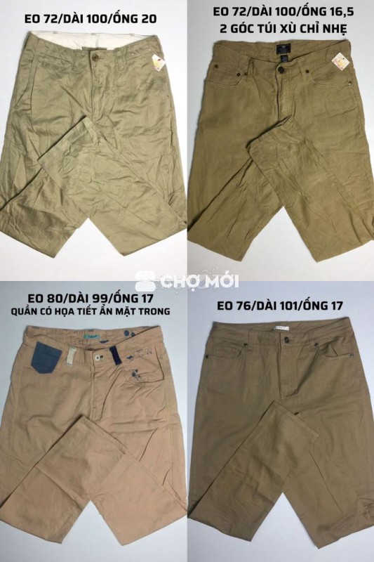 SALE ĐÔNG GIÁ QUẦN KAKI NHẬT ĐỦ KIỂU DÁNG ĐẸP CHÂT