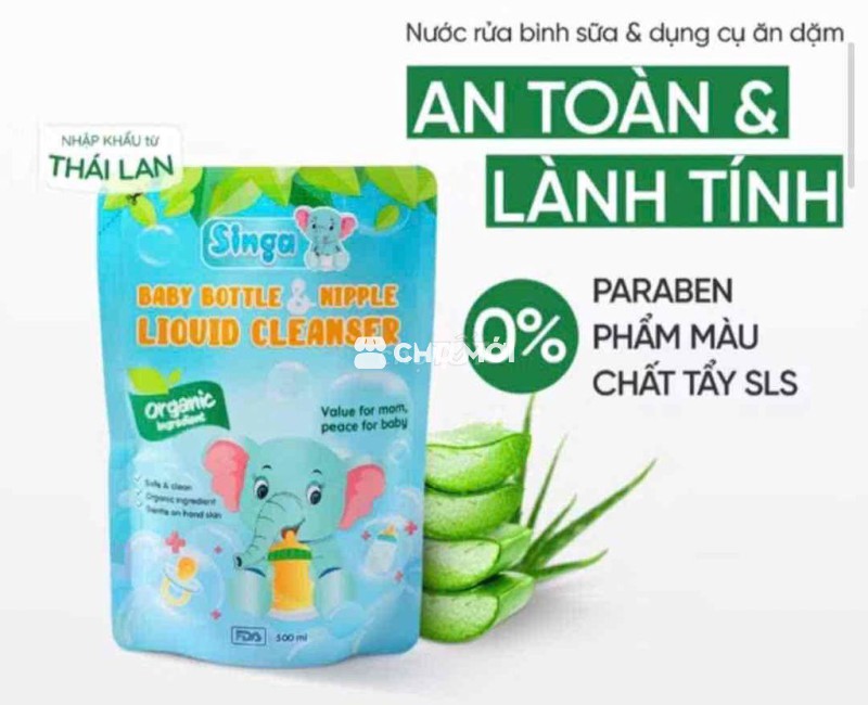 Dư dùng nước rửa Singa bình sữa