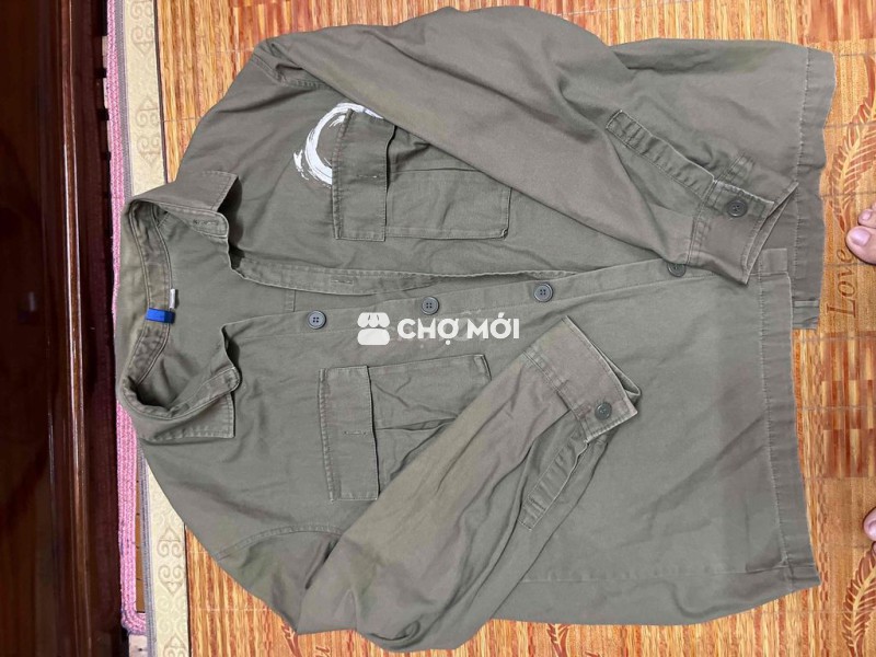 áo khoác sơ mi kaki H&M