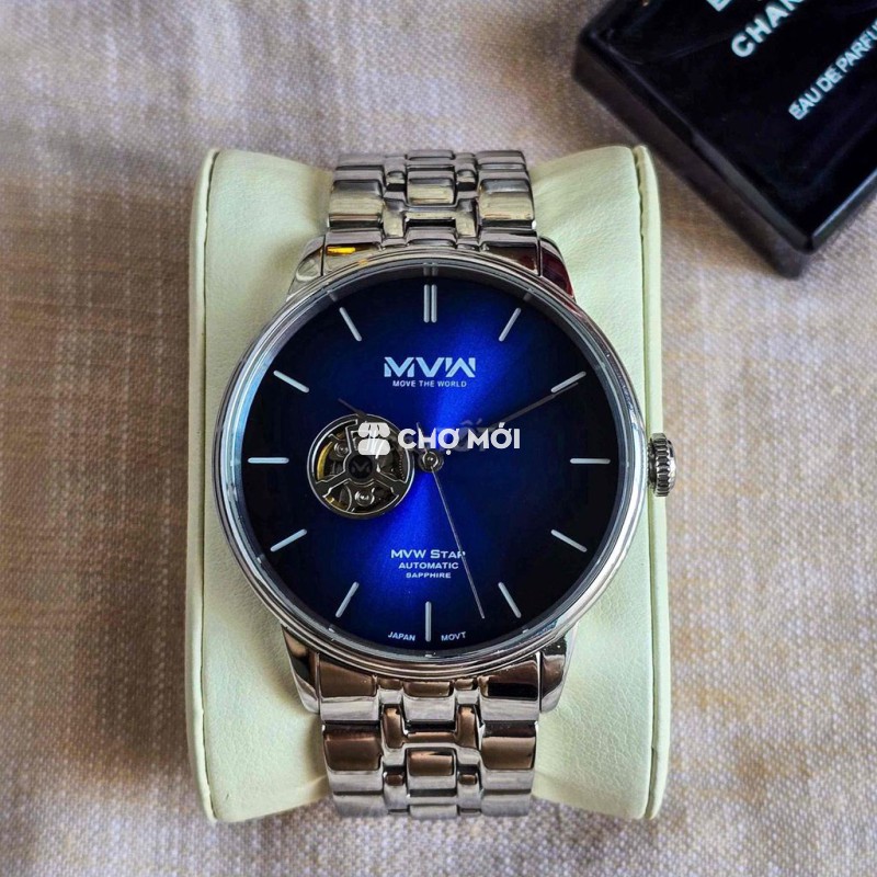 Đồng hồ cơ nam mặt xanh phong thuỷ