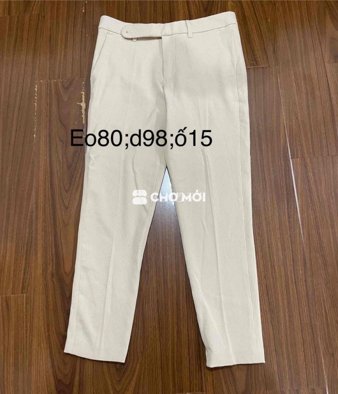 quần âu size 30 màu kem vàng