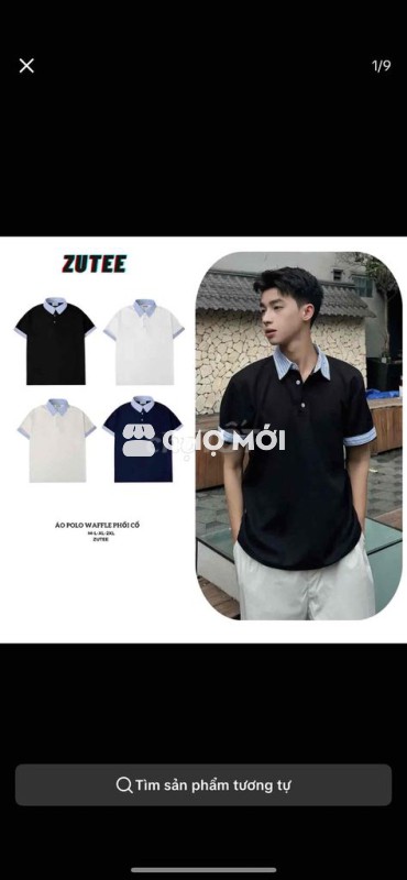 áo polo ngắn tay sơ mi kẻ sọc xanh zutee