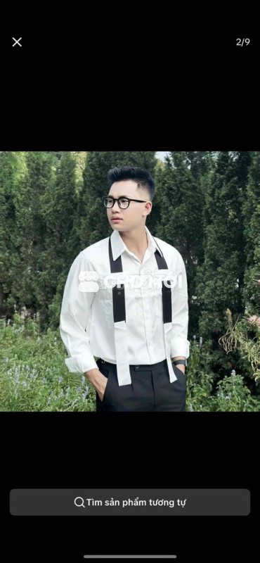 áo sơ mi tay dài phối dây thiết kế mr smile