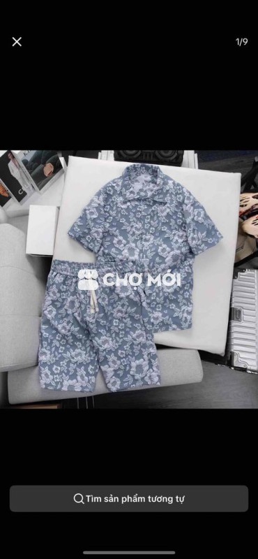 bộ đủi nam dập nổi hoạ tiết hoa