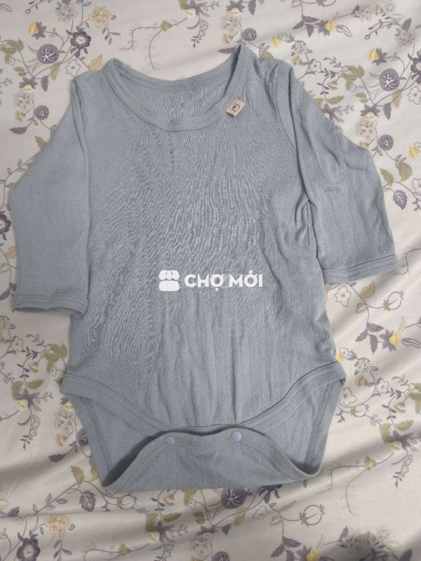 Áo liền quần Vải gân Xanh nhạt