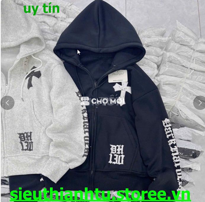 ÁO KHOÁC HOODIE NAM NỮ CHỮ THẬP -HTM FASHION
