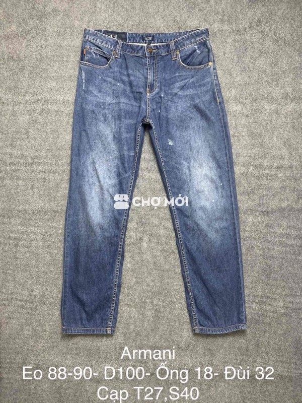 Armani Jeans. • Size 34: Eo 88-90, dài 100, ống 18