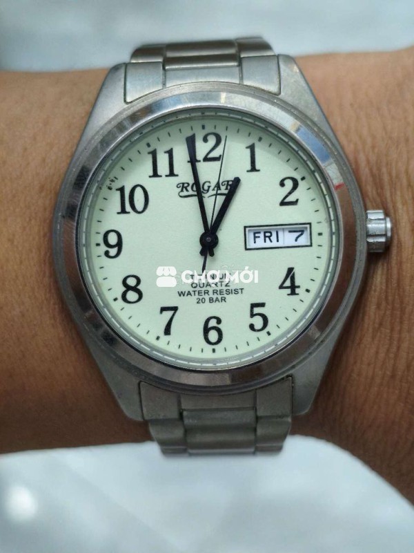 Đồng hồ Nhật, size 38mm,Titanium, 2 lịch, dạ quang