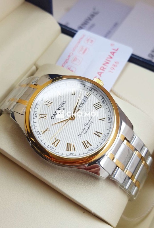 Đồng Hồ Carnival 1986 : Thép Đúc Demi Vàng Máy Cơ