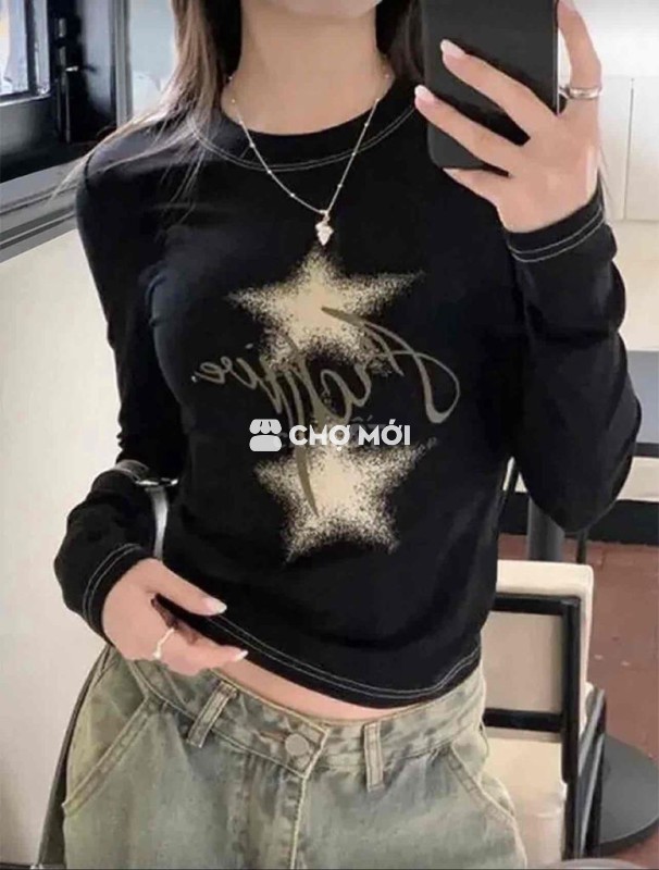 Áo Y2K tay dài cá tính