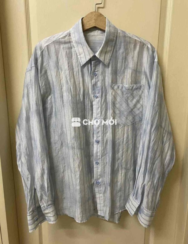 áo sơ mi loang xanh