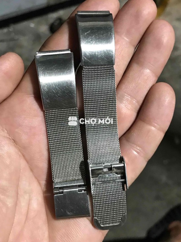 Bộ dây đồng hồ xưa inox lưới đầu 18mm