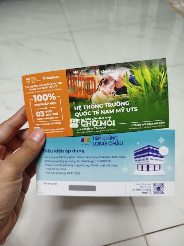 THANH LÝ VOUCHER GIẢM 100K TIÊM CHỦNG LONG CHÂU Ạ