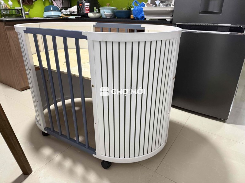 Cũi gỗ, nệm, nệm chắn cho bé sơ sinh