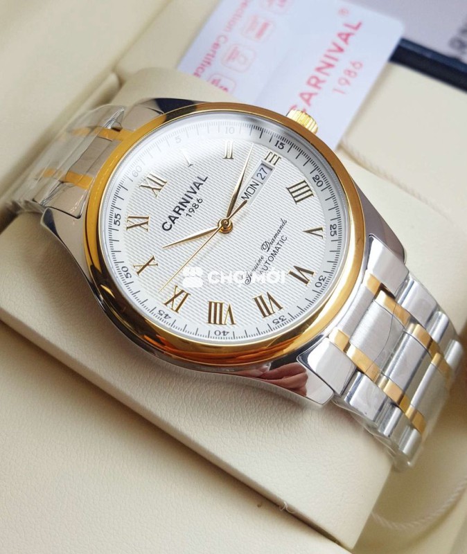 Đồng Hồ Thép Đúc Bọc Vàng Demi Máy Cơ Siêu Sang