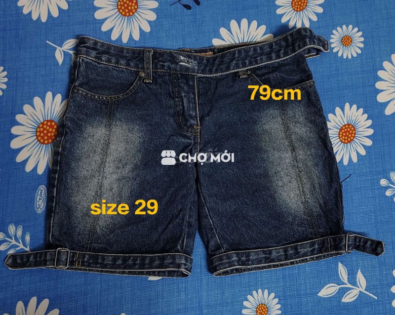 Quần đùi jean unisex size 29