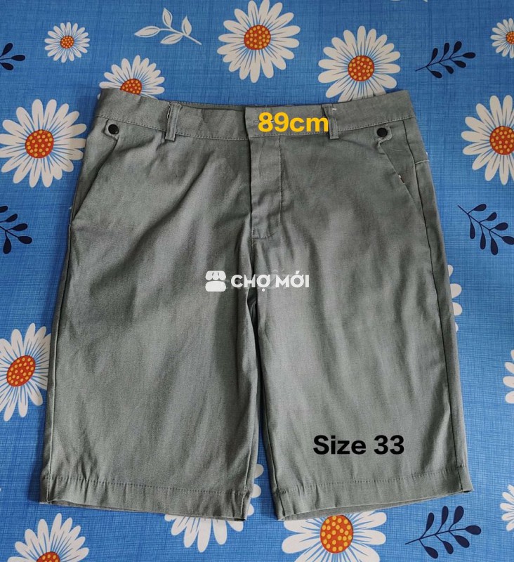 Quần đùi kaki nam size 33
