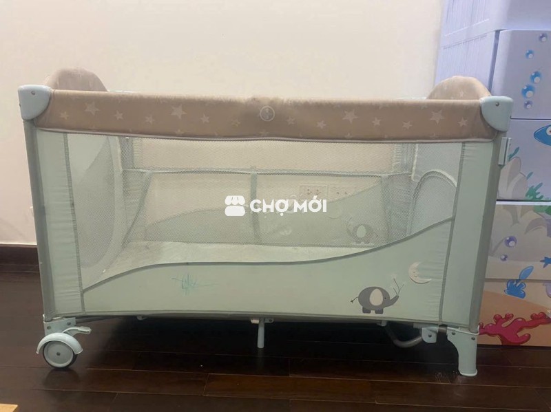 Bộ Nôi cũi vải hugme và ghế ngồi ăn dặm