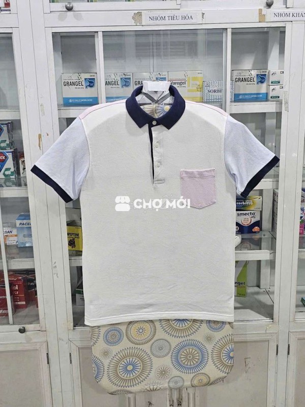 Áo thun Polo Uniqulo màu trắng phối