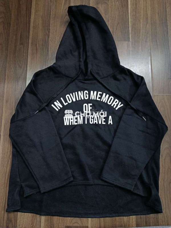 Hoodie crop top đen unisex