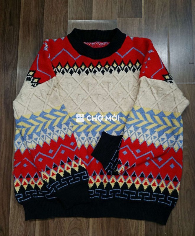 Áo Len hoạ tiết thổ cẩm dày dặn ấm áp