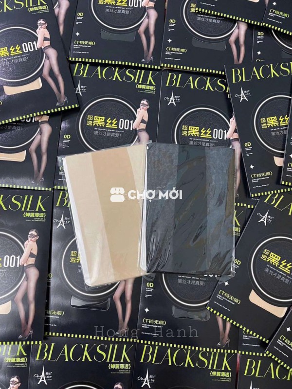 Quần tất black silk