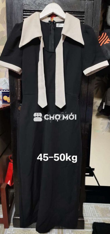 Đầm nữ dài màu đen size 45-50kg
