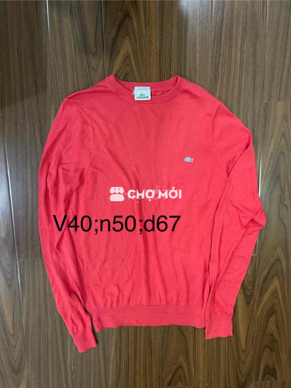 áo thun thu đông Lacoste size 58-65kg mới 99%