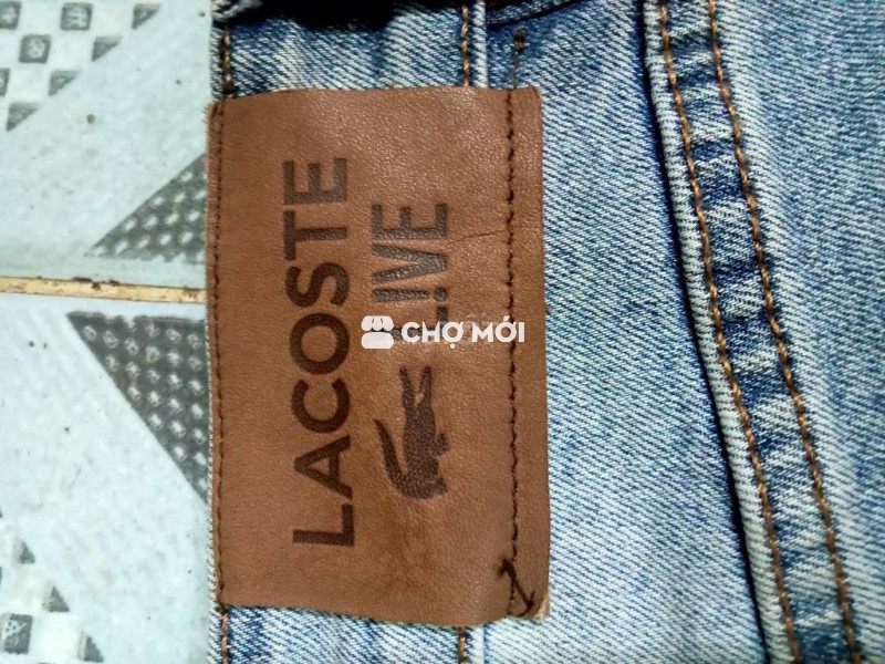 Quần jean nam Lacoste Cotton xanh nhạt size 31