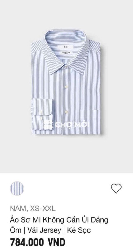 Sơ mi Uniqlo chống nhăn mới cao