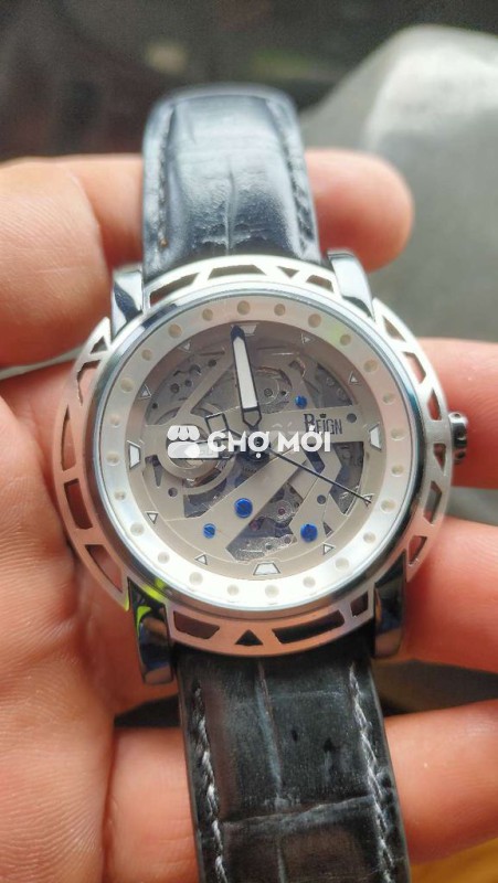 Đồng hồ Reign Stavros Black Skeleton Nam