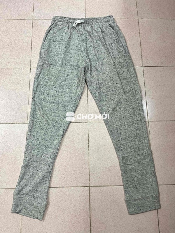 Quần nỉ da cá màu ghi mềm nhẹ thoải mái thể thao