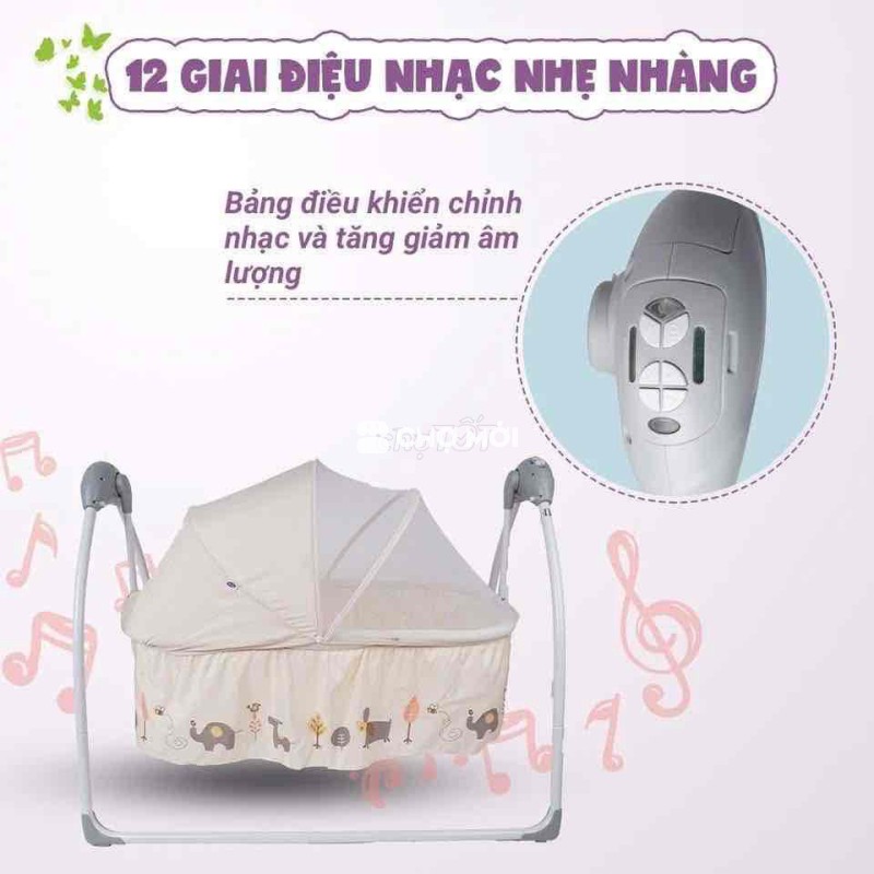 Nôi điện Mastela SG239 giá hạt dẻ