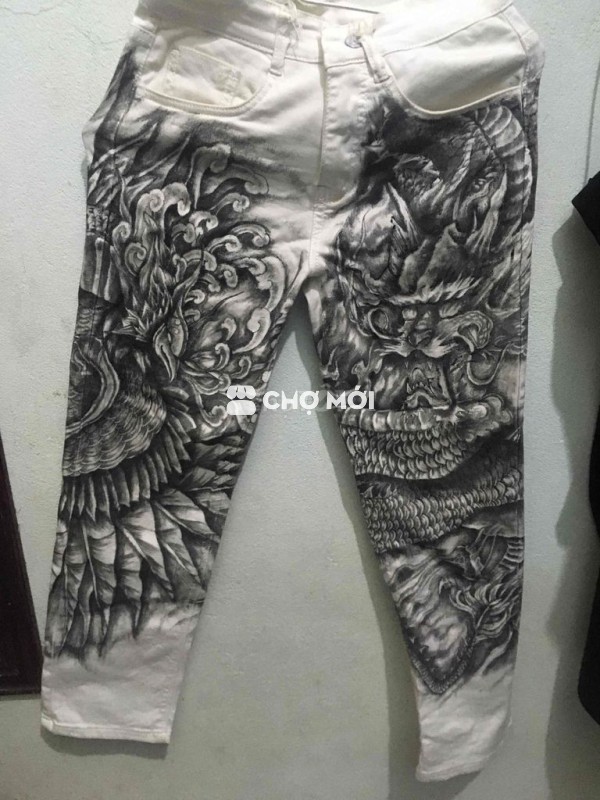 Quần Jean Hoạ Tiết Rồng Phượng