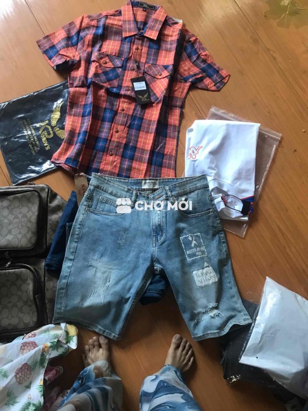 quần rin đùi eo80 dài 50 + 1 áo bao ship