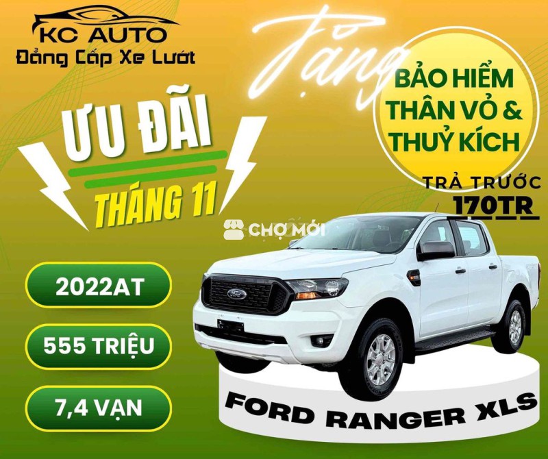 ông vua địa hình Ford Ranger XLS 2022 AT bản 1 câu