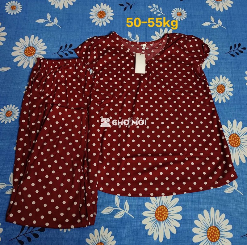 Combo 4 bộ đồ ngủ mặc nhà nữ size 50-55kg