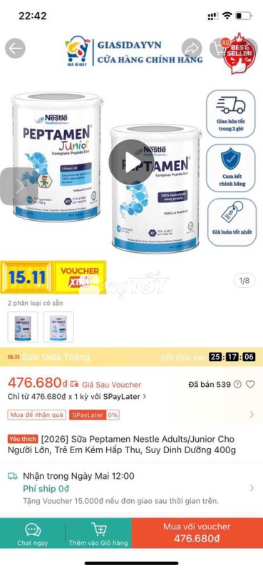 peptamen, mới khui, bé ko hợp tác , pass nhanh 200