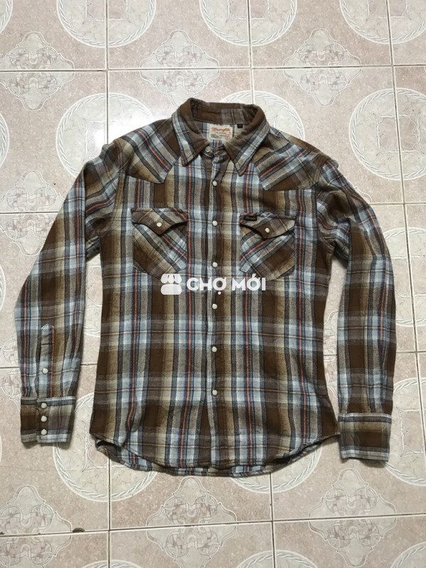 Sơ mi dạ wrangler size m authentic