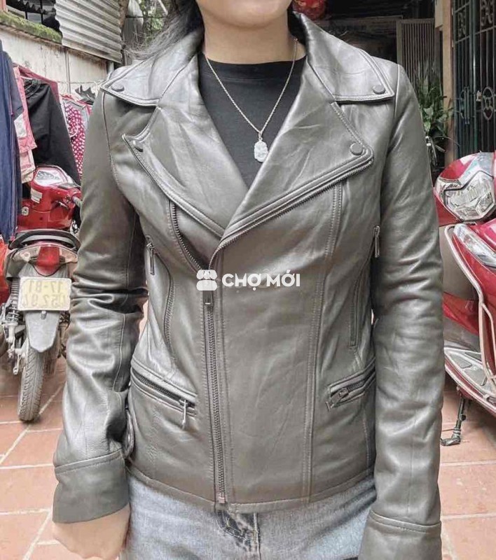 Áo da thật dáng BIKER hiệu JIGOTT