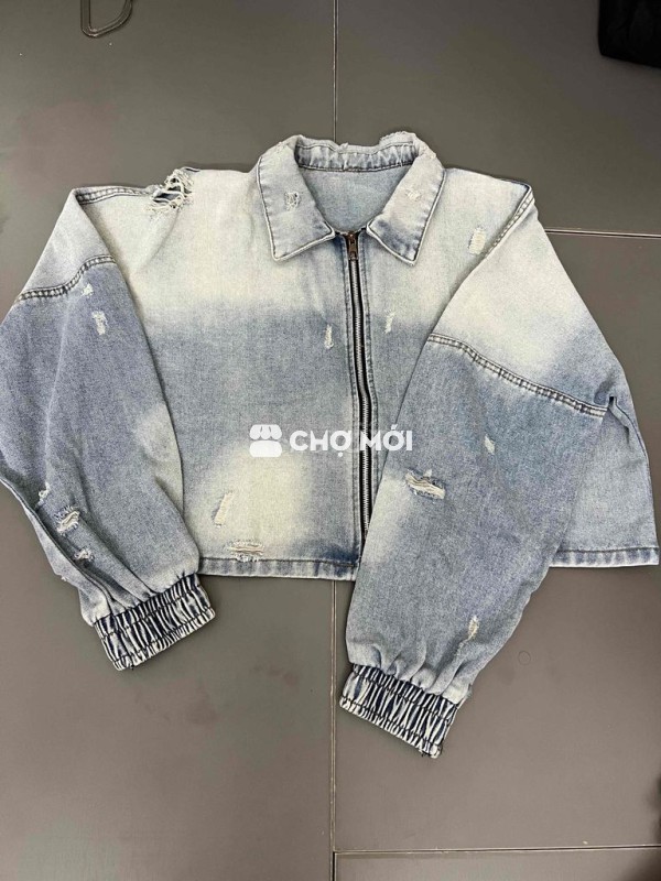 áo khoác bò nữ cá tính form ngắn croptop