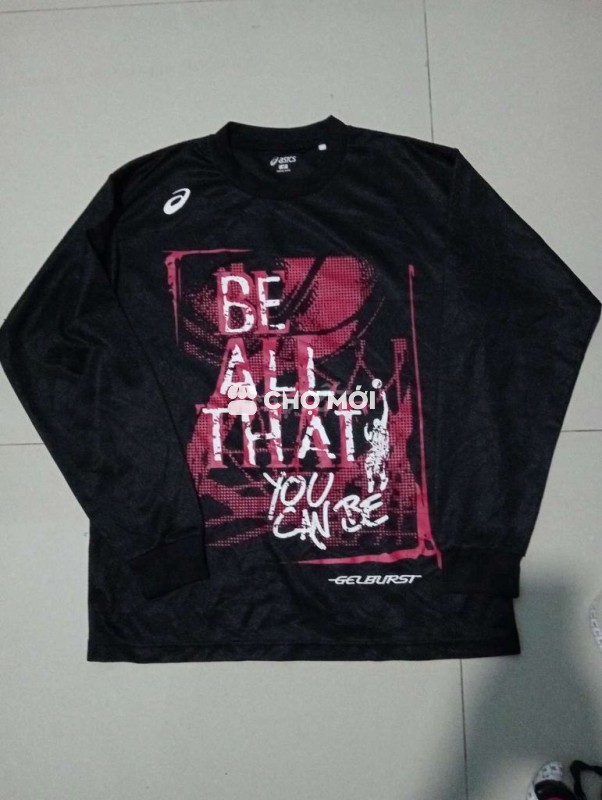Áo thun tay dài ASICS Nam size M Đen