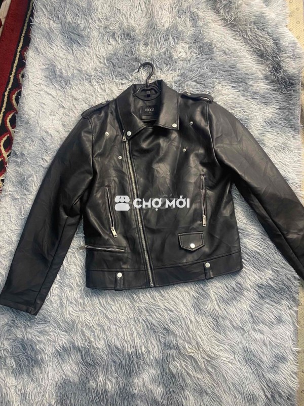 áo da nam PU dáng trẻ