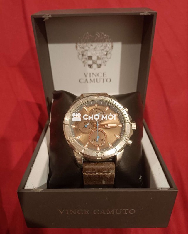 Đồng hồ đeo tay Vince Camuto Nam Dây  Nâu