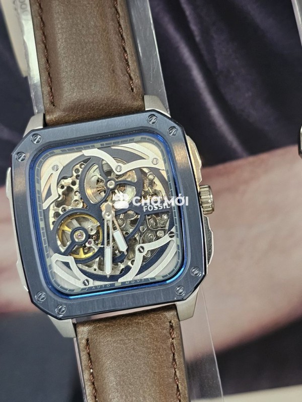 Thanh lý đồng hồ mỹ vuông Fossil lộ cơ
