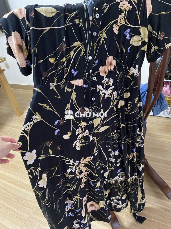 Đầm H&M Nữ Đen họa tiết size M