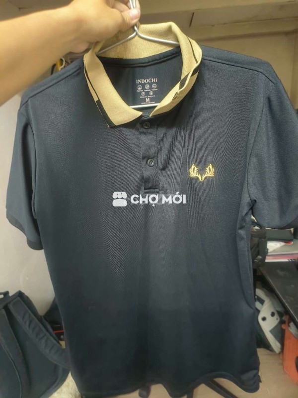 Áo polo nam INDOCHI vải Đen size M