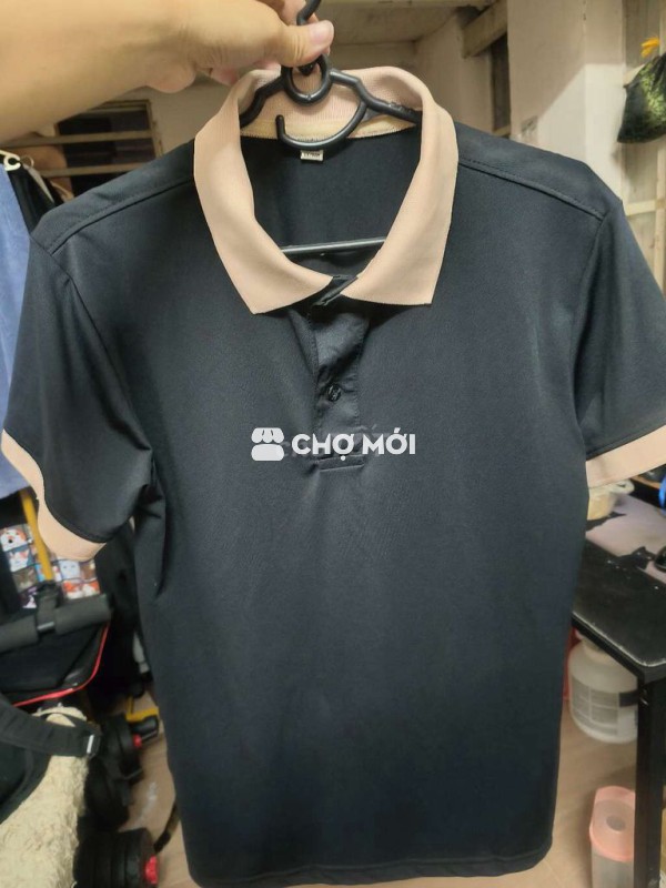 Áo polo nam Đen be size M Đã qua sử dụng