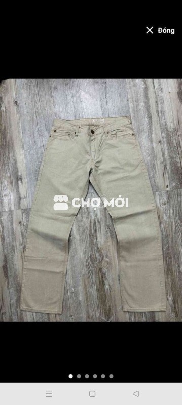 LEVI’S khaki 100%cotton chính hãng USA,
Size 34-32