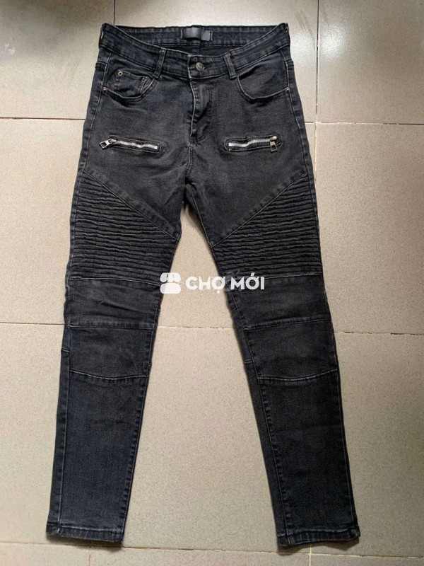 Quần jeans nam Biker jogger đen size 31-28 Như mới